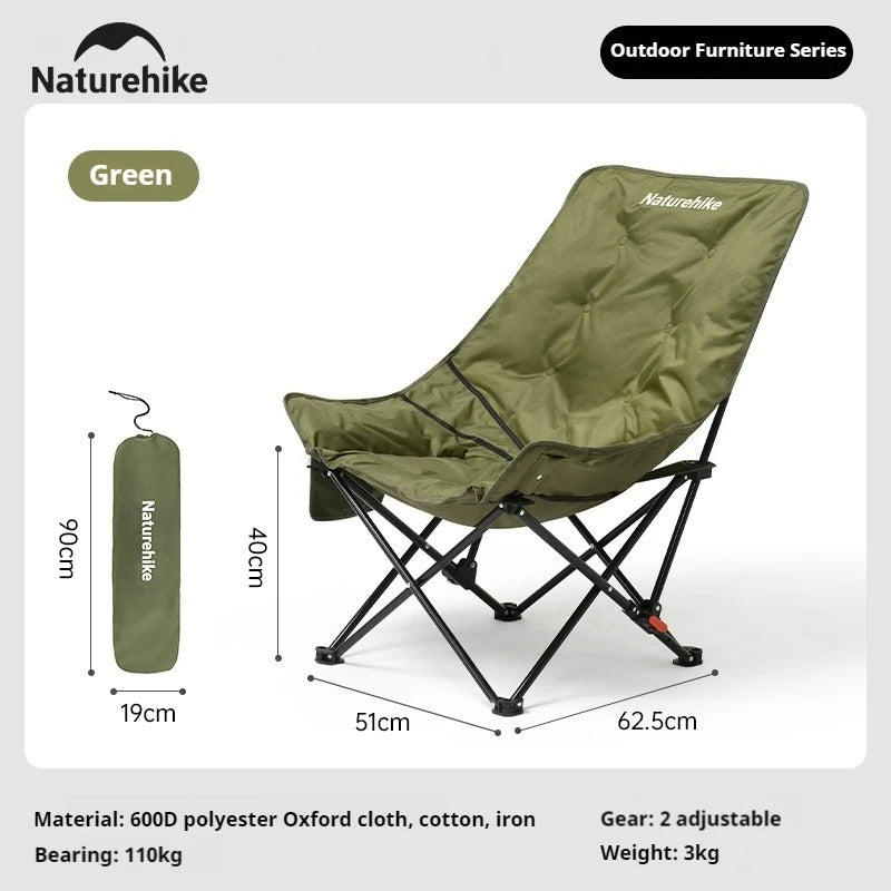 Naturehike Sea Star Push-up High Back Cotton-Filled Moon Chair