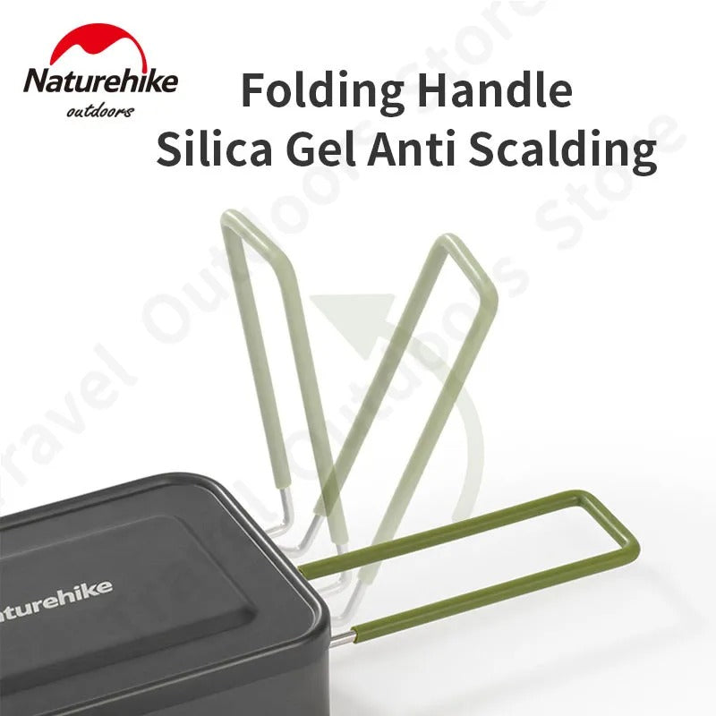 Naturehike Square Lunch Box Outdoor Picnic Camping Mountaineering Foldable Handle