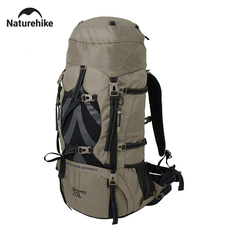 Naturehike 70L + 5L Hiking Backpack with Rain Cover Large Capacity