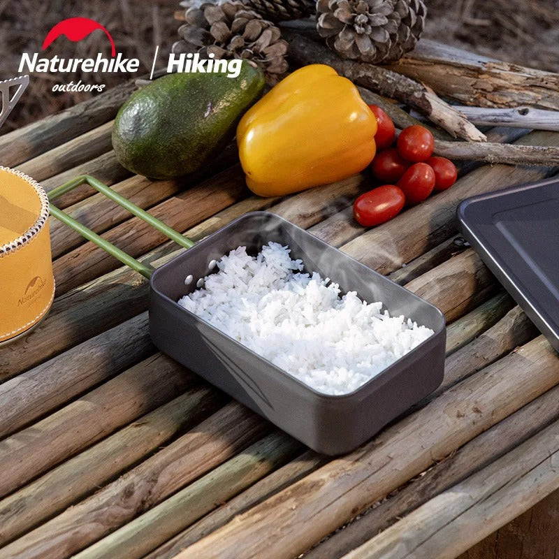 Naturehike Square Lunch Box Outdoor Picnic Camping Mountaineering Foldable Handle