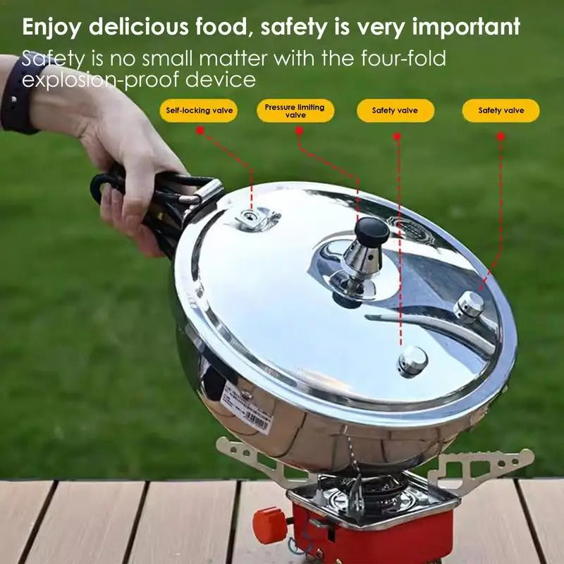 Camping Stainless Steel Pressure Cooker 2.3L