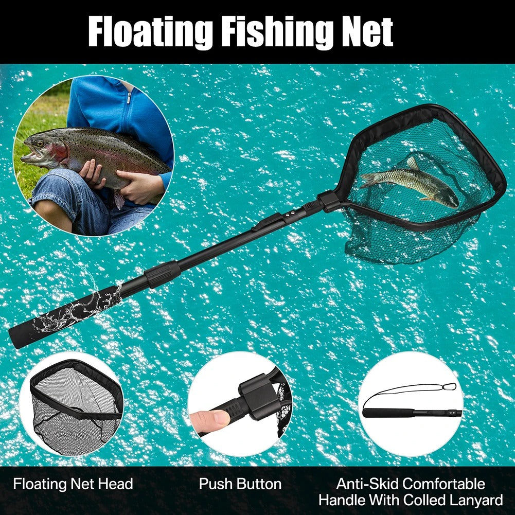 Telescopic Foldable Fishing Net Easy Catch & Release