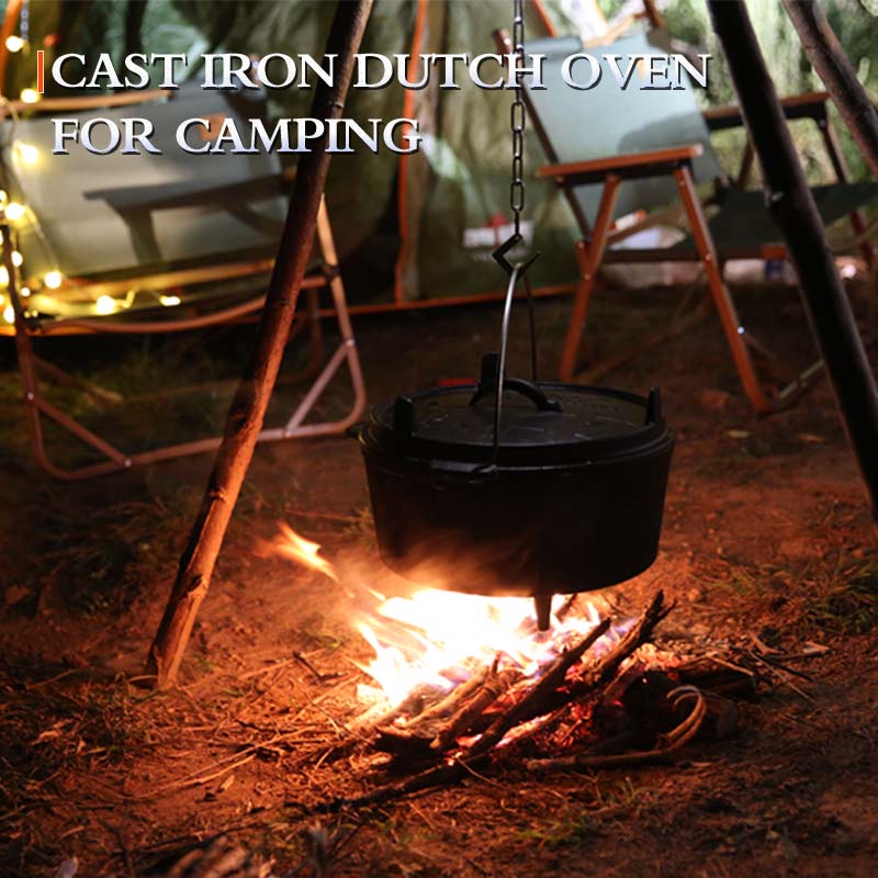 KELEDAY Cast Iron Dutch Oven Pot