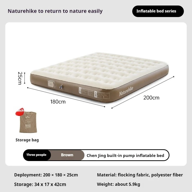 Naturehike 25CM Outdoor Camping Mattress with Built-in Pump