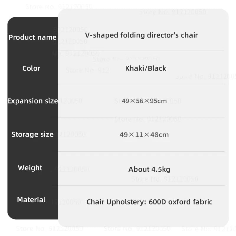 Naturehike V-shaped Folding Director Chair