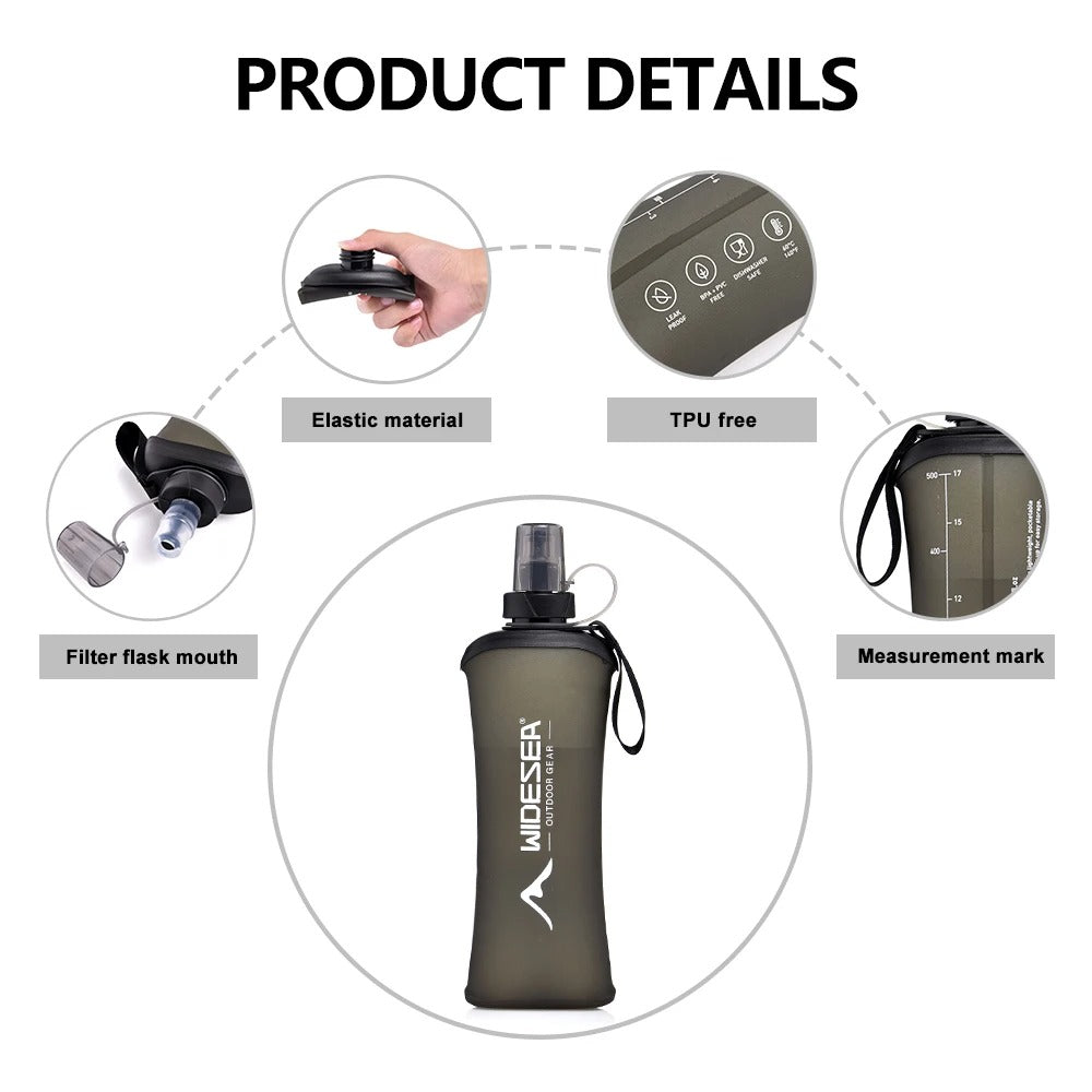 Widesea Outdoor Soft Flask 500ml Water Bottle