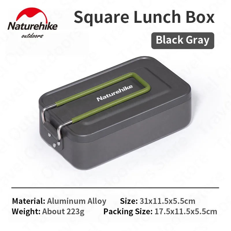 Naturehike Square Lunch Box Outdoor Picnic Camping Mountaineering Foldable Handle