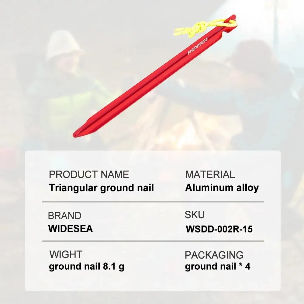 Widesea Camping 4pc/set Tent Pegs Stakes