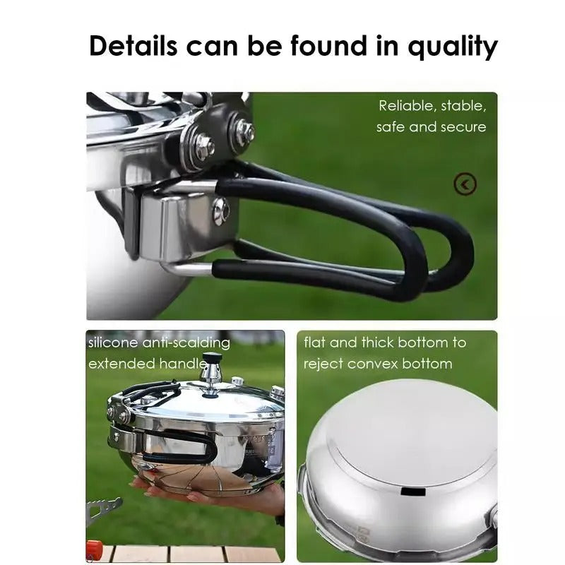Camping Stainless Steel Pressure Cooker 2.3L