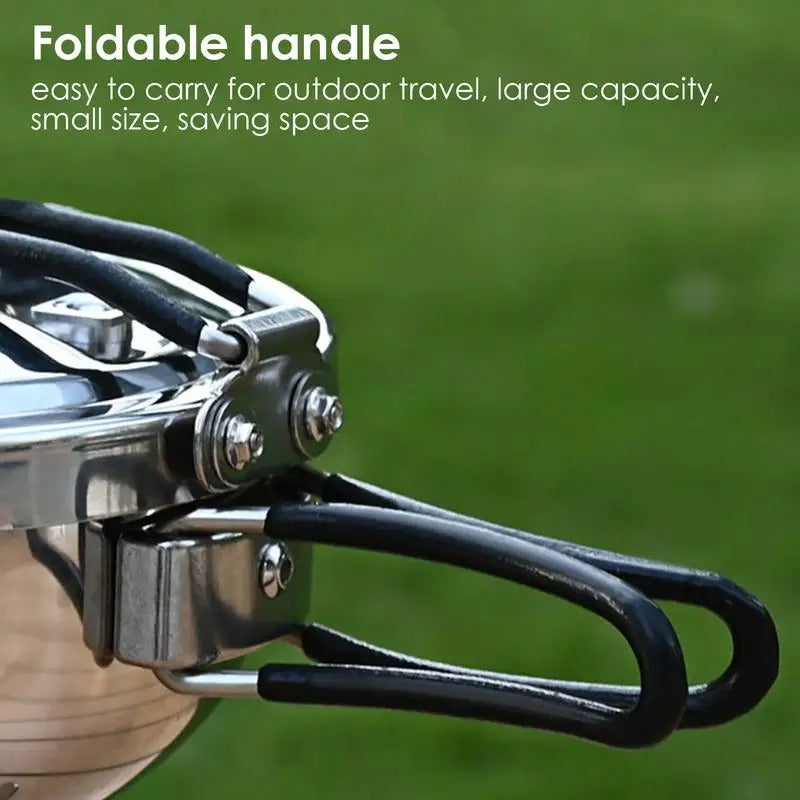 Camping Stainless Steel Pressure Cooker 2.3L