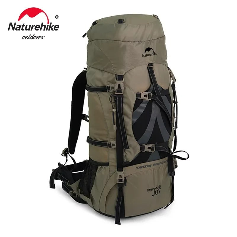 Naturehike 70L + 5L Hiking Backpack with Rain Cover Large Capacity