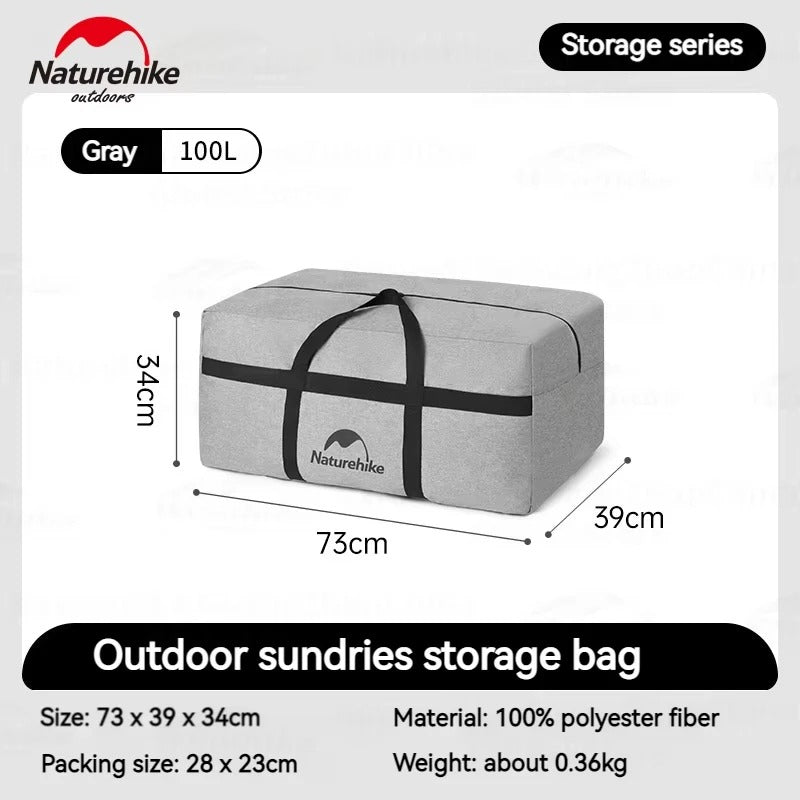 Naturehike 100L Outdoor Folding Large Capacity Camping Equipment Storage Duffle Bag