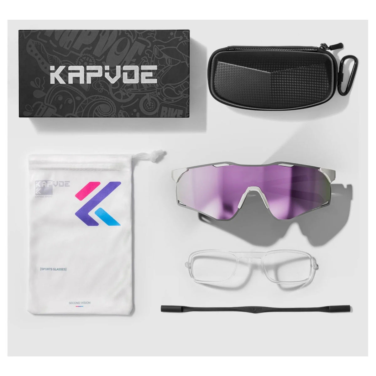 KAPVOE Carbon Fiber Trail Running Hiking Glasses K454I