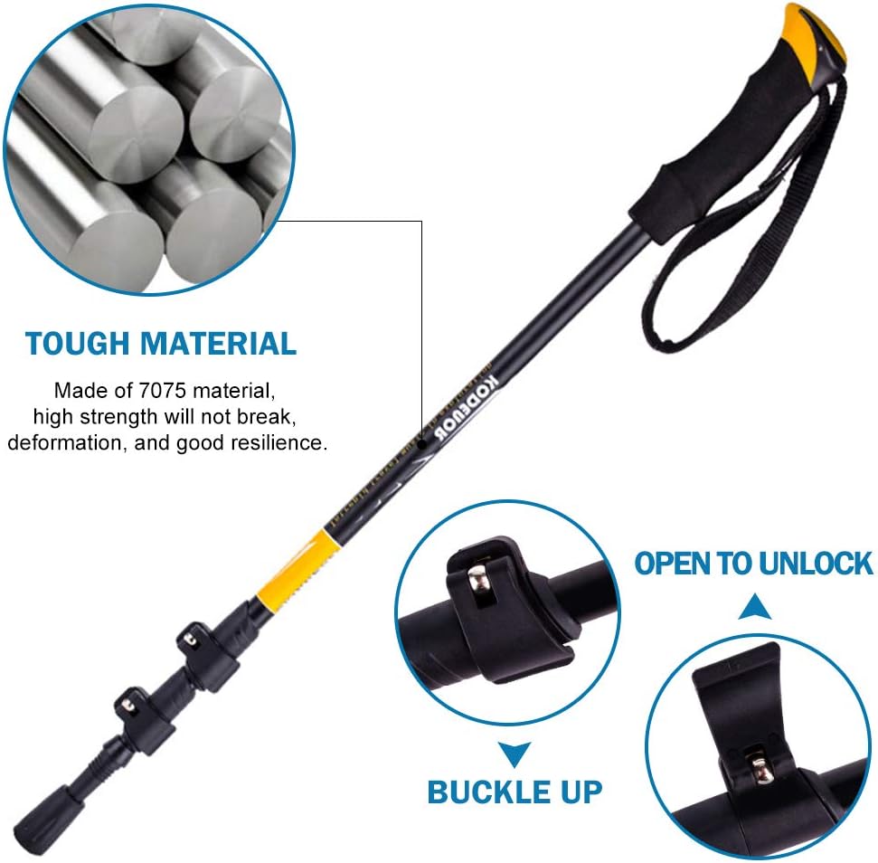 Exponent Aluminium Alloy Adjustable Hiking/Trekking Pole Stick