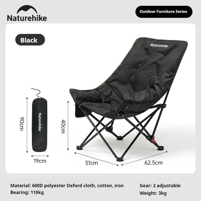 Naturehike Sea Star Push-up High Back Cotton-Filled Moon Chair