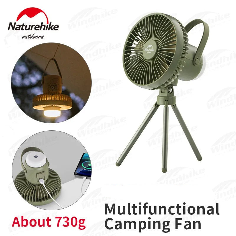 Naturehike Multifunctional Rechargeable Camping Fan With Tripod