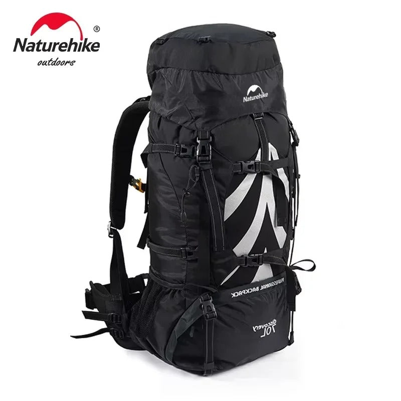 Naturehike 70L + 5L Hiking Backpack with Rain Cover Large Capacity