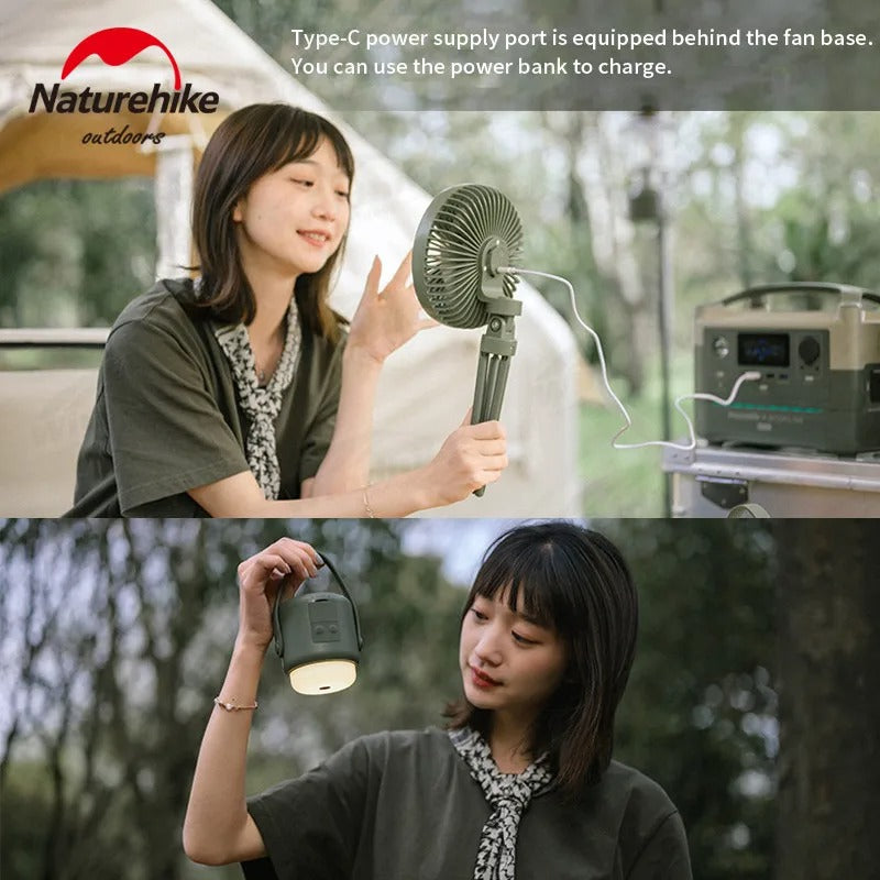 Naturehike Multifunctional Rechargeable Camping Fan With Tripod