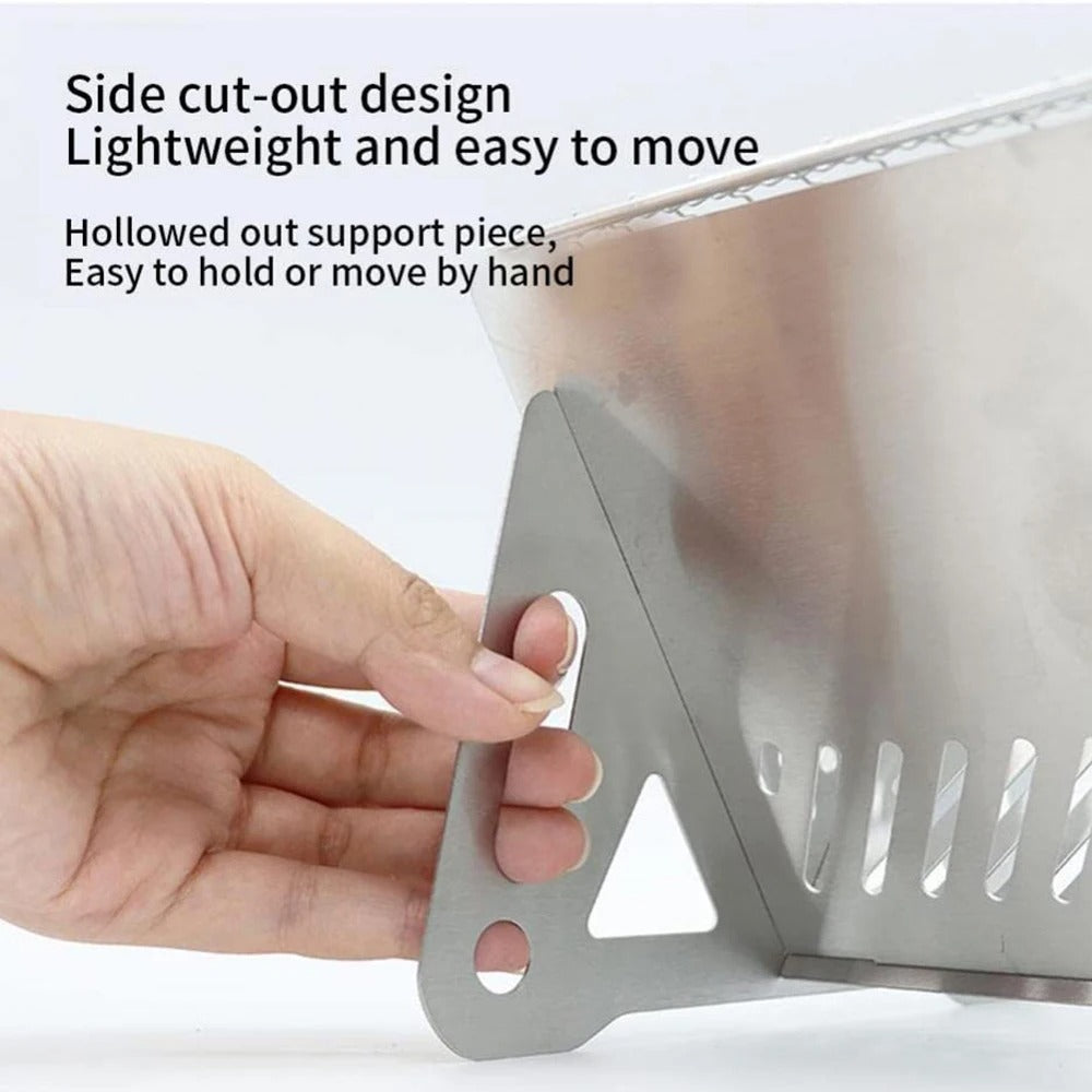 Outdoor Portable Mini Card BBQ Grill Stainless Steel