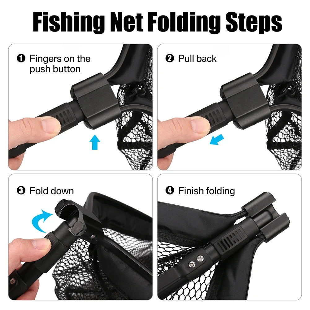 Telescopic Foldable Fishing Net Easy Catch & Release