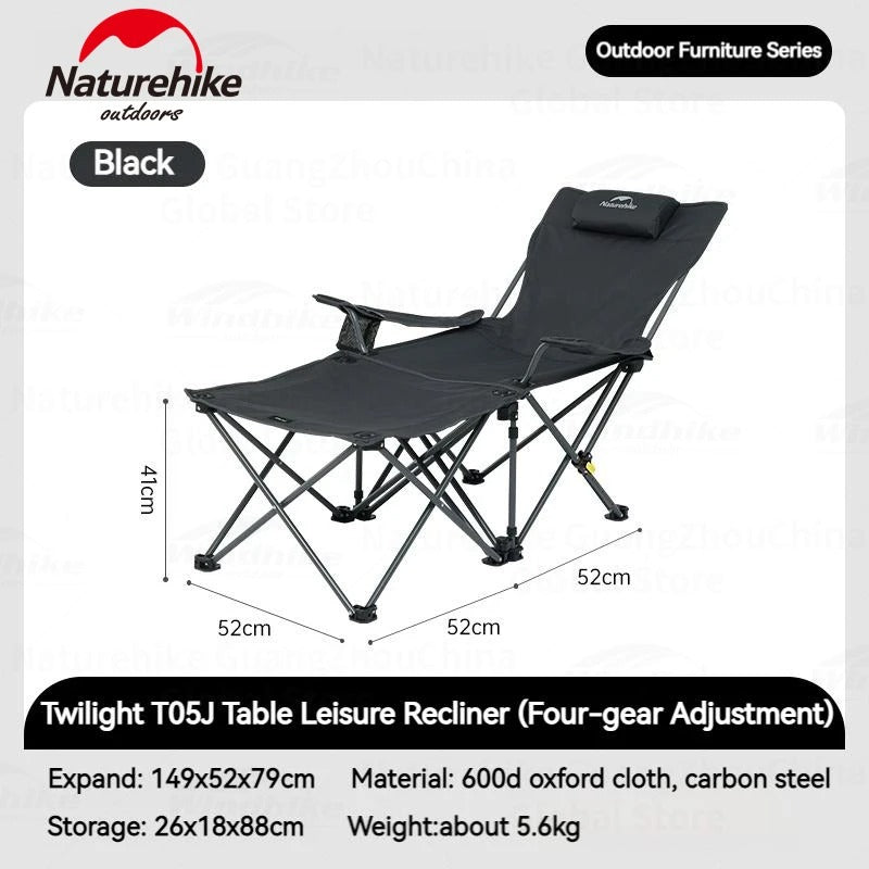 Naturehike T05J Recliner Chair with Footrest Camping Chair