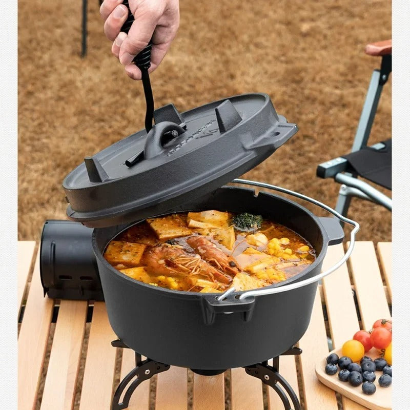 KELEDAY Cast Iron Dutch Oven Pot