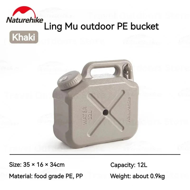 Naturehike Camping Bucket 12L/20L Portable Water Tank Container With Faucet
