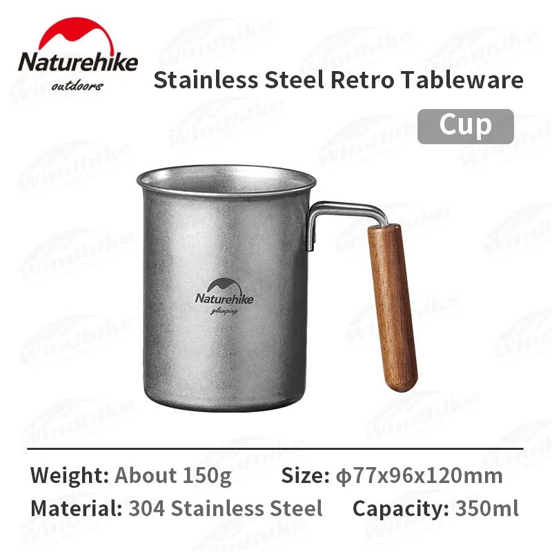 Naturehike Stainless Steel Retro 350Ml Camping Outdoor Cup Mug