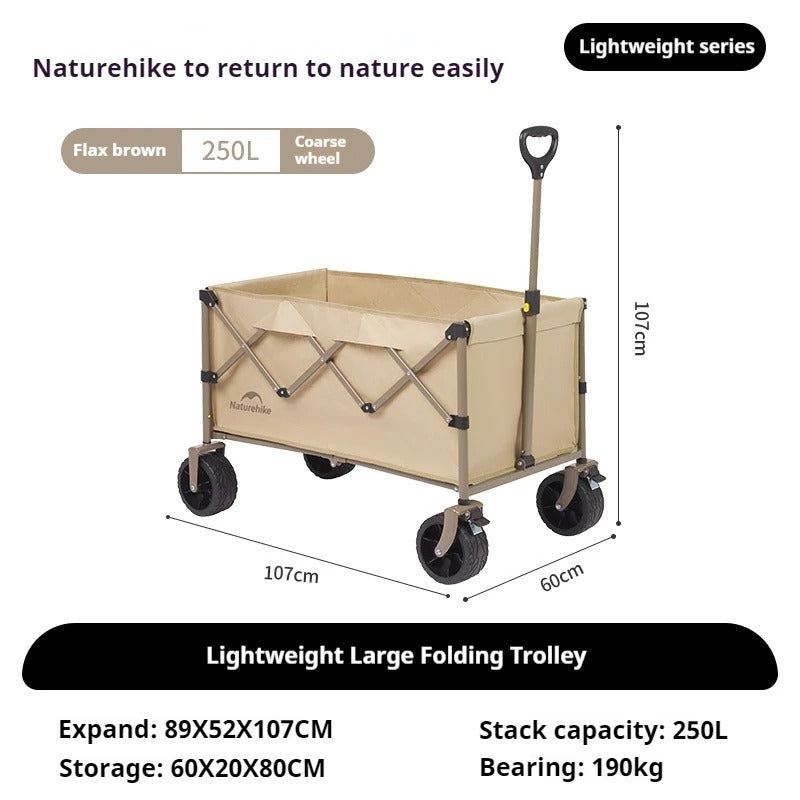 Naturehike 250L Folding Trolley Collapsible Wagon Cart