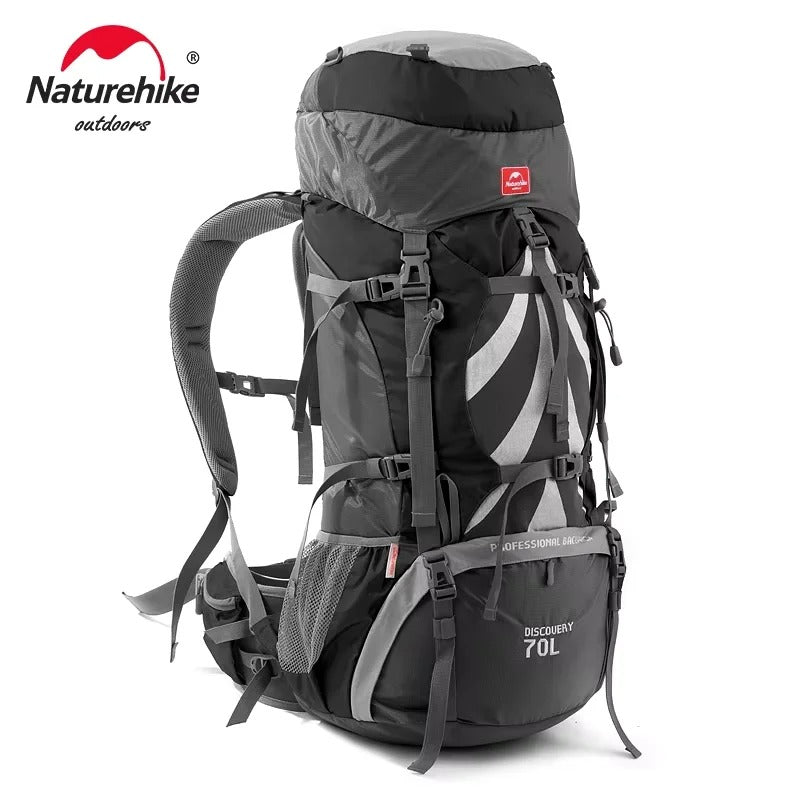 Naturehike 70L + 5L Hiking Backpack with Rain Cover Large Capacity