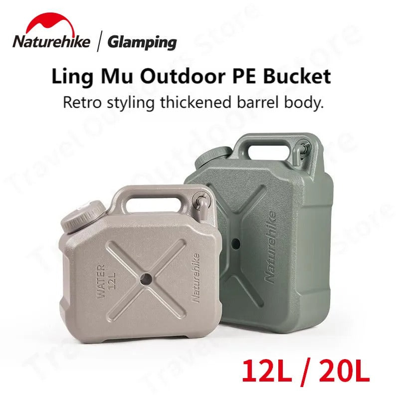 Naturehike Camping Bucket 12L/20L Portable Water Tank Container With Faucet