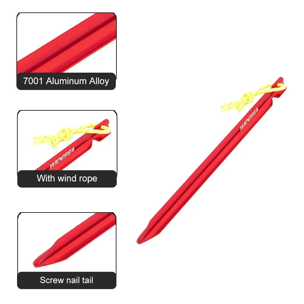 Widesea Camping 4pc/set Tent Pegs Stakes