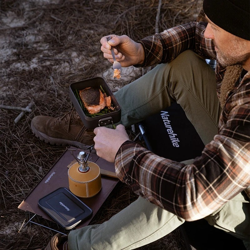 Naturehike Square Lunch Box Outdoor Picnic Camping Mountaineering Foldable Handle