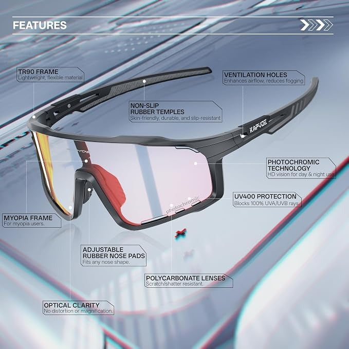 KAPVOE Hiking Outdoor Adventure Glasses K76