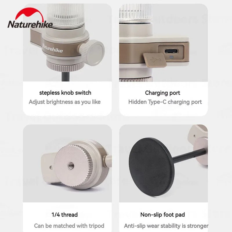 Naturehike LED Candle Lamp Type-C Charging Waterproof