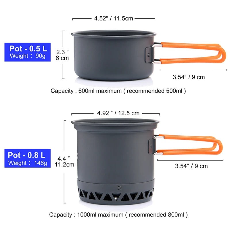 Widesea Camping Ultra-light Cookware Pots Set