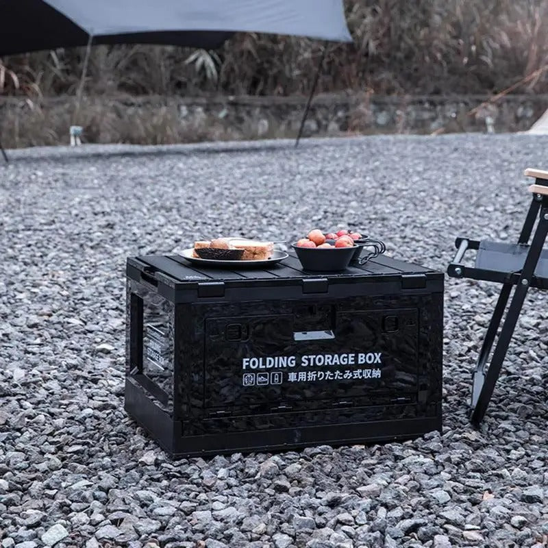 50L Camping Folding Storage Box With Aluminium Alloy Picnic Table
