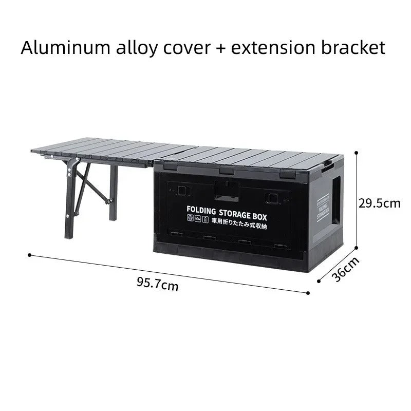 50L Camping Folding Storage Box With Aluminium Alloy Picnic Table