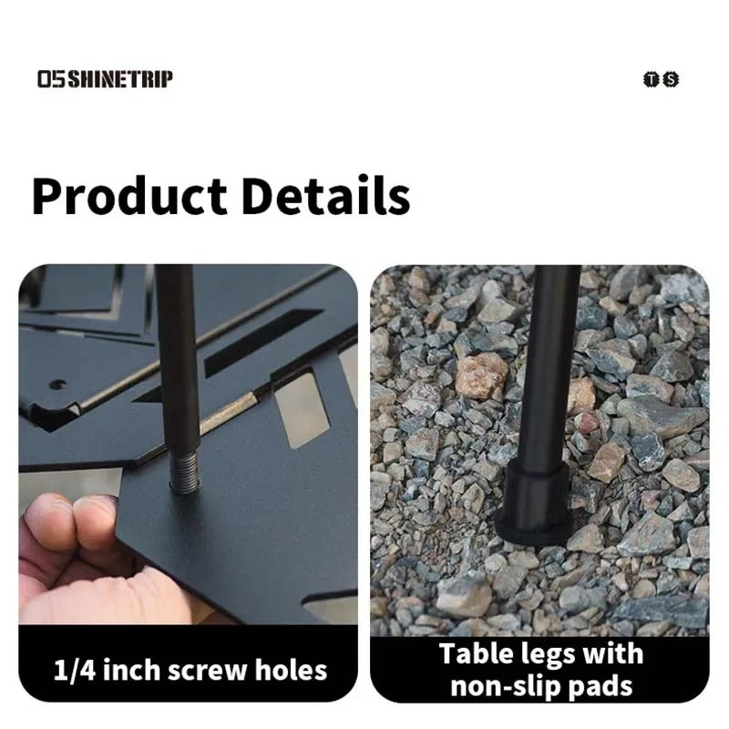 ShineTrip New Outdoor Aluminium Tactical Table