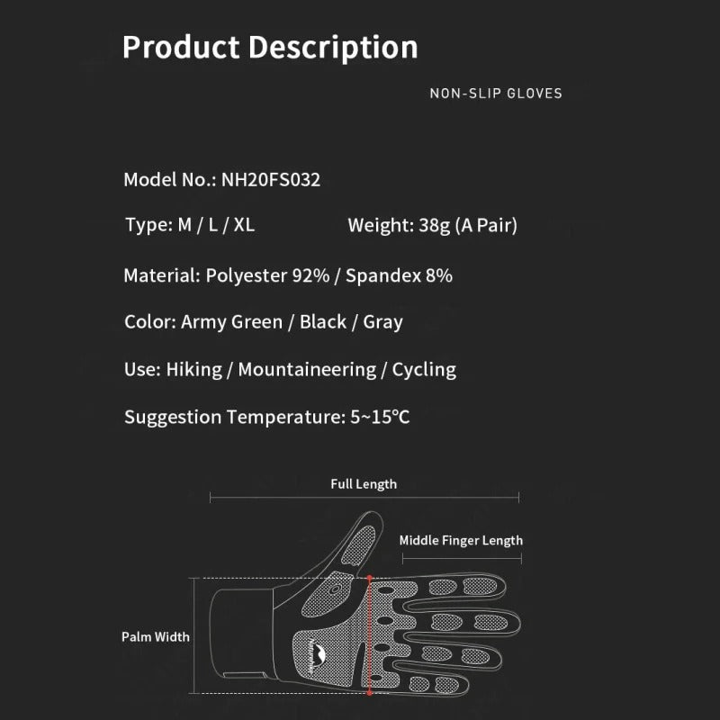 Naturehike-Anti-skid Touch Screen Gloves GL-10