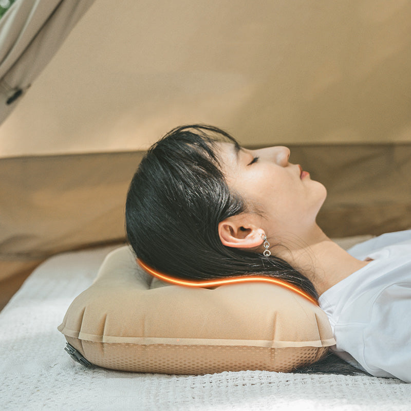 Naturehike 110g Portable MINI Ultralight TPU Flocking Inflatable Pillow BLUE