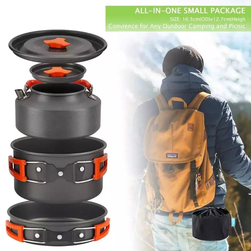 Camping Outdoor Cooking Set, Teapot Set