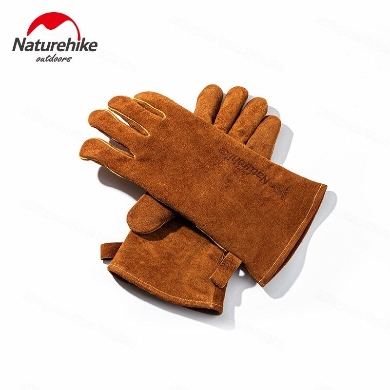 Naturehike Heat Insulation, Flame-retardant, Heat-resistant, Anti-scalding Gloves Ultralight Cowhide