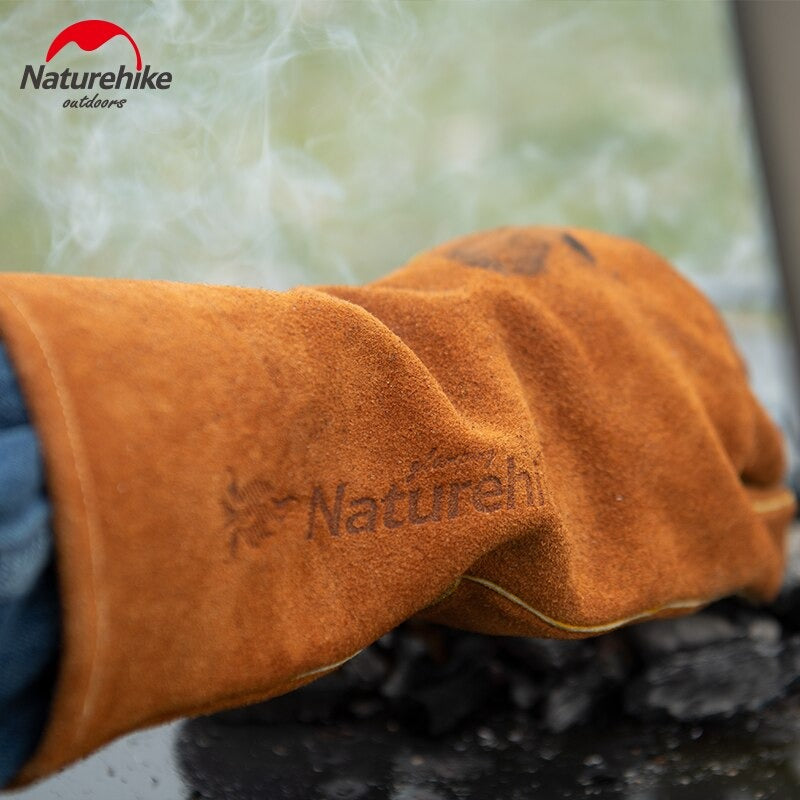 Naturehike Heat Insulation, Flame-retardant, Heat-resistant, Anti-scalding Gloves Ultralight Cowhide