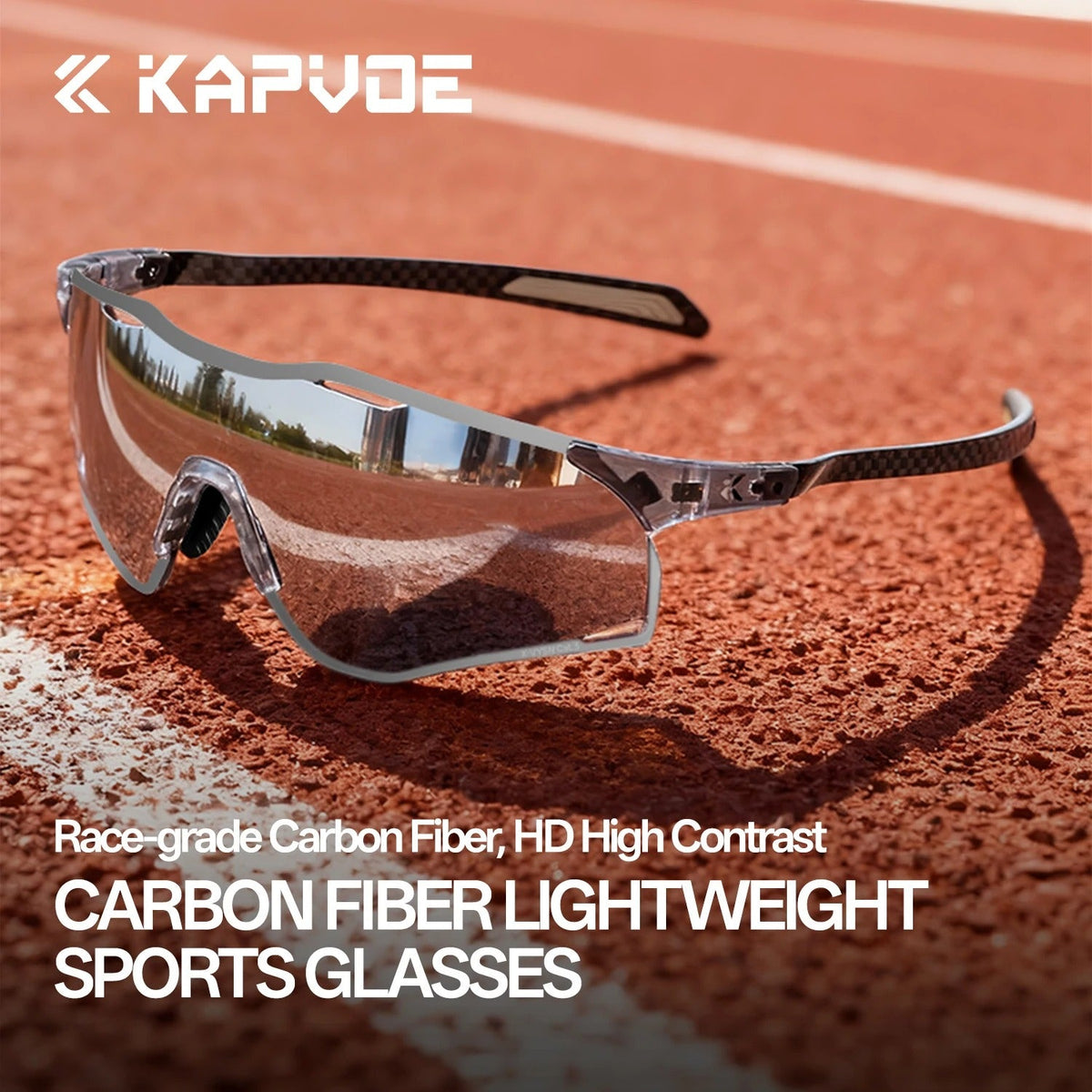 KAPVOE Carbon Fiber Trail Running Hiking Glasses K454I