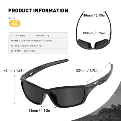 SCVCN Unisex  Polarized Sports Outdoor Sunglasses S33