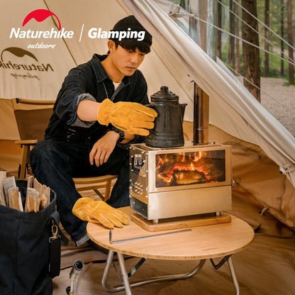Naturehike Tabletop Portable Stainless Steel Wood Burning Split Stove