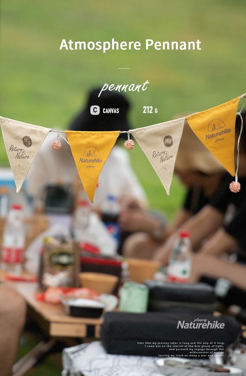 Naturehike Atmosphere Camping Outdoor Canvas Fabric Pennant