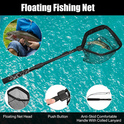 Telescopic Foldable Fishing Net Easy Catch & Release