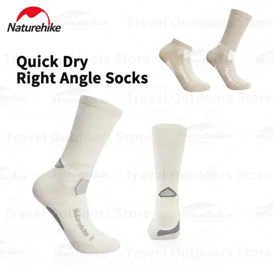Naturehike Quick Dry Right Angle Camping Hiking Long Tube High-stretch Sport COOLMAX Fabric Breathable Socks